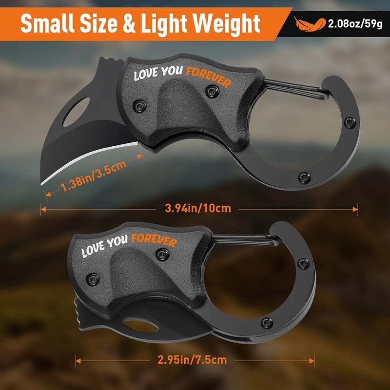 ZOOI Valentines Day Gifts for Him, Pocket Carabiner Gadgets, Mens Valentines Gifts, Anniversary Birthday Gift for Men Dad Husband Him Grandpa, EDC Gadgets Tool Gift for Men - Image 4